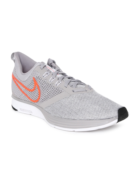 

Nike Men Grey Zoom Strike Running Shoes