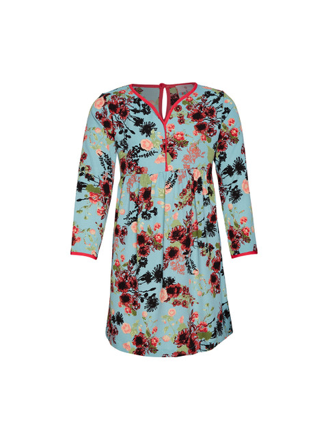 

Oxolloxo Girls Green Printed Fit and Flare Dress