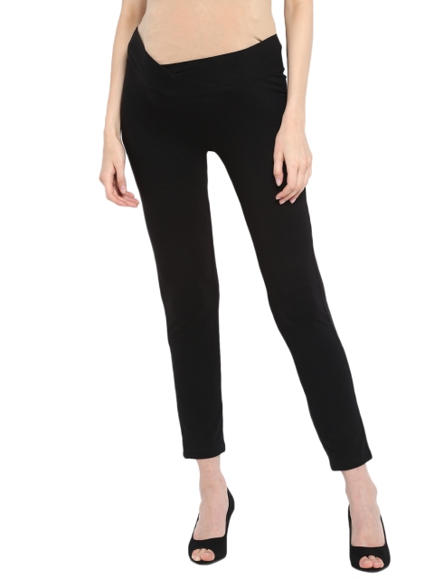 

Mamacouture Maternity Solid Black Track Pants