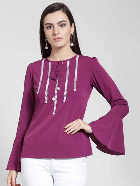 

plusS Women Purple Solid Top