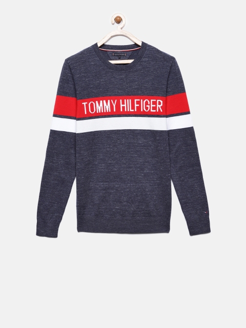 

Tommy Hilfiger Boys Blue & Red Striped Pullover