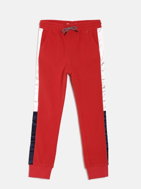 

Tommy Hilfiger Girls Red Solid Joggers