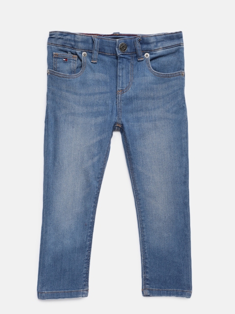 

Tommy Hilfiger Boys Blue Slim Fit Mid-Rise Clean Look Stretchable Jeans