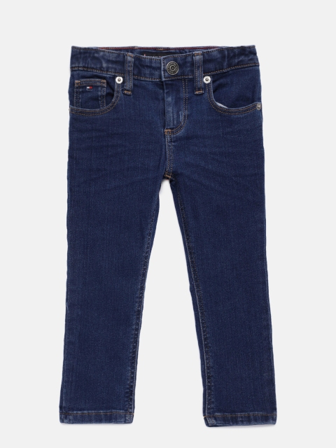 

Tommy Hilfiger Boys Blue Slim Fit Mid-Rise Clean Look Stretchable Jeans