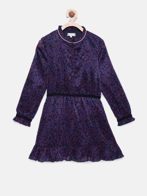 

Tommy Hilfiger Girls Multicoloured Printed Fit and Flare Dress, Multi