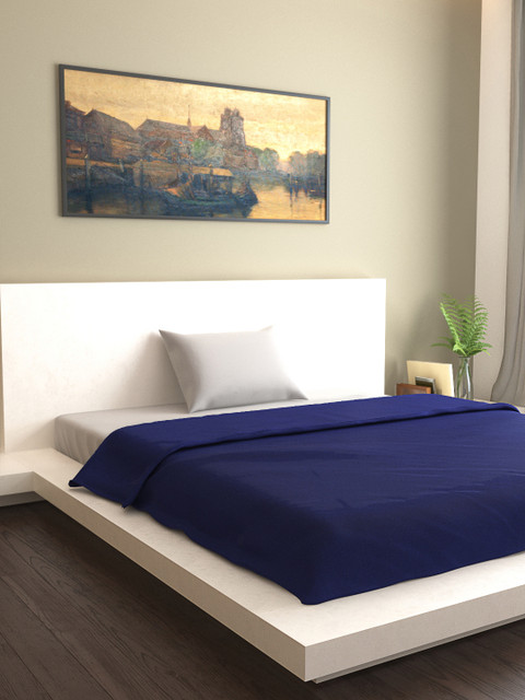

MARK HOME Solid Navy Blue Duvet Cover