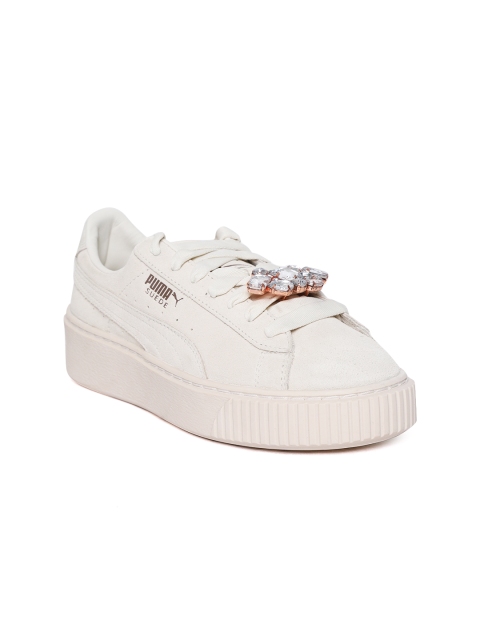 

Puma Women Off-White Suede Gem Wn s Sneakers