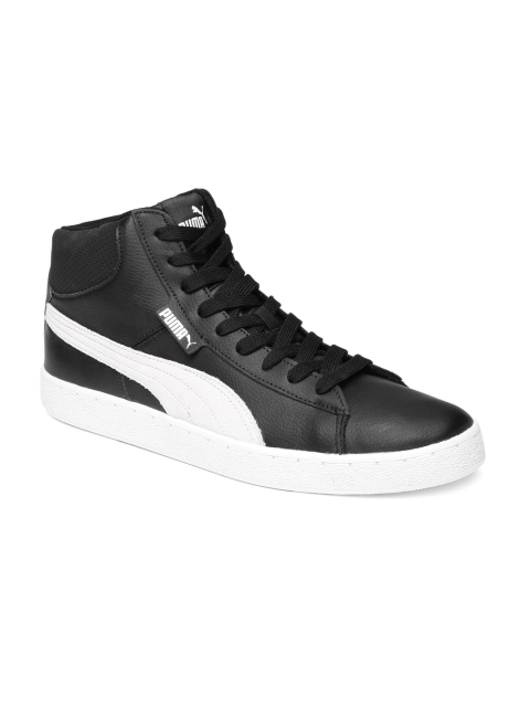 

Puma Men Black Solid 1948 Mid-Top SL IDP Sneakers