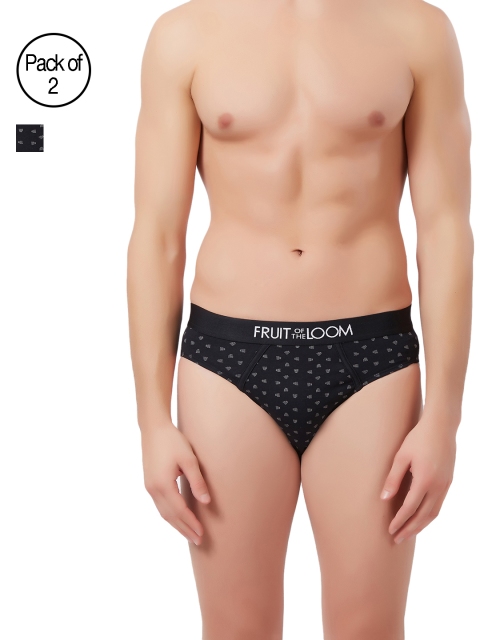 

Fruit of the Loom Men Pack of 2 Briefs MHB14-2P-C6, Black