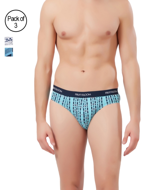 

Fruit of the Loom Men Pack of 3 Printed Briefs MHB13-3P-C2, White