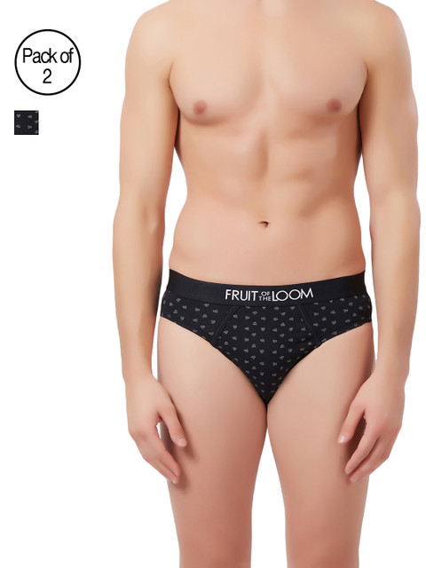 

Fruit of the Loom Men Pack of 2 Briefs MHB14-2P-C6, Black