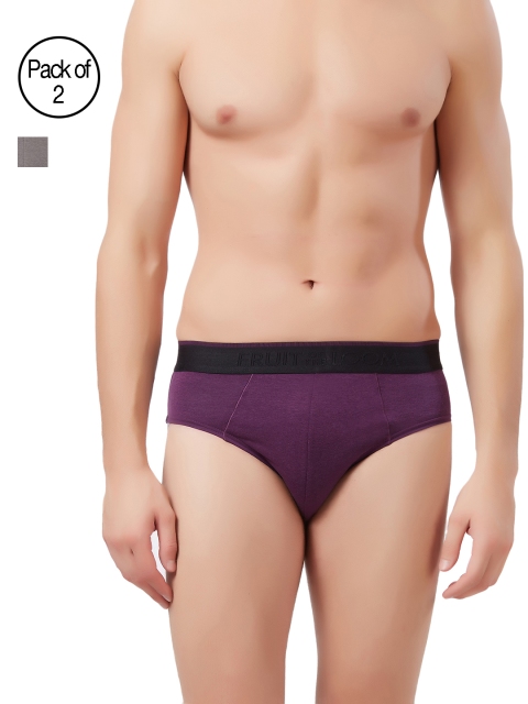 

Fruit of the Loom Men Pack of 2 Briefs MHB09-2P-C2, Charcoal