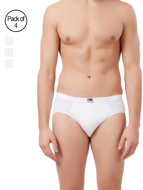 

Fruit of the loom Men Pack of 4 Briefs MHB01-4P-C1, White