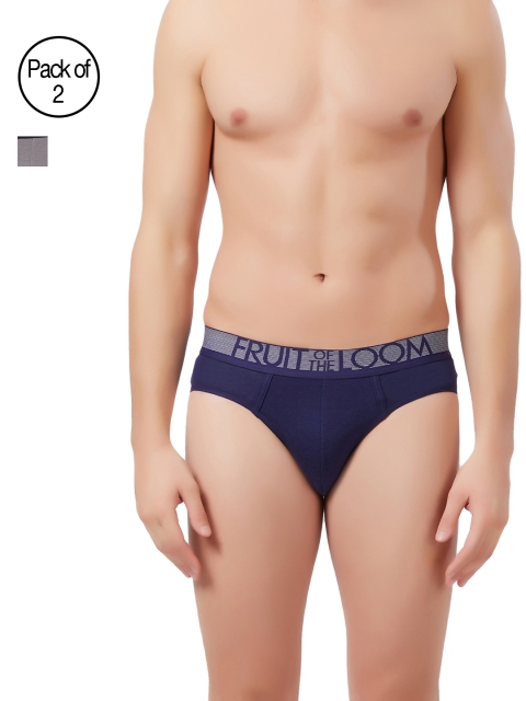 

Fruit of the loom Men Pack Of 2 Briefs MHB08-2P-C4, Grey