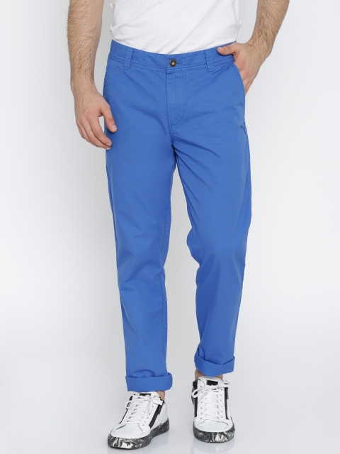 

Puma Men Blue Solid Trousers