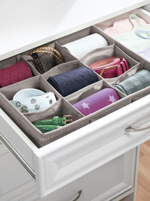 

Interdesign Grey Solid 9 Compartments Storage Organiser