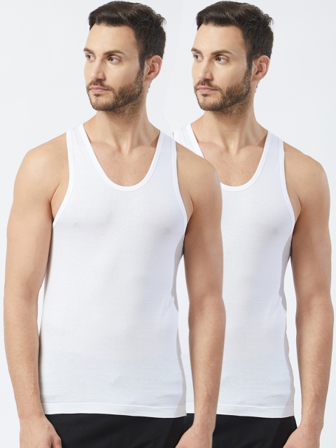 

Fruit of the Loom Men Pack of 2 Innerwear Vests MVT06-2P-C1, White