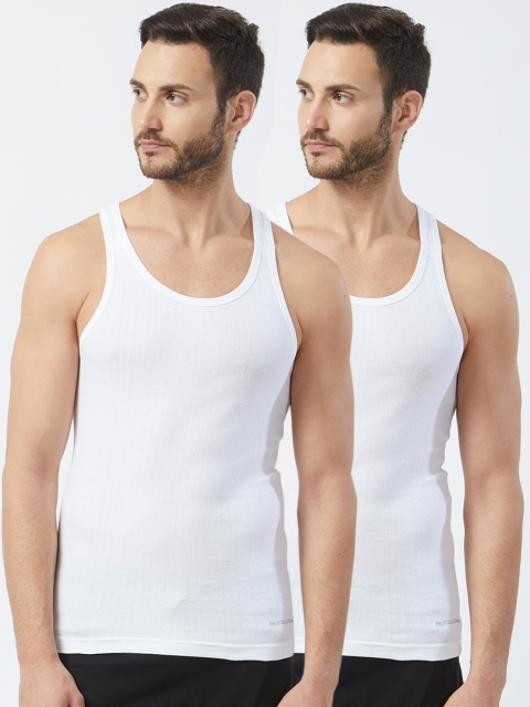 

Fruit of the Loom Men Pack of 2 Innerwear Vests MFV03-2P-C2, White
