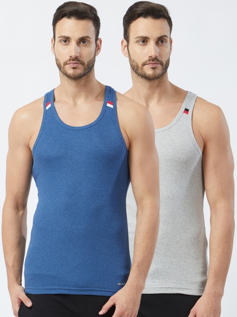 

Fruit of the Loom Men Pack of 2 Innerwear Vests MFV03-2P-C3, Grey melange