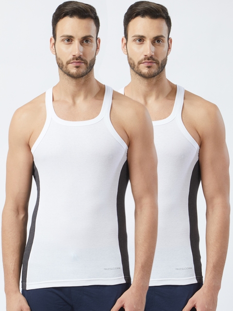 

Fruit of the Loom Men Pack of 2 Innerwear Vests MFV01-2P-C4, White