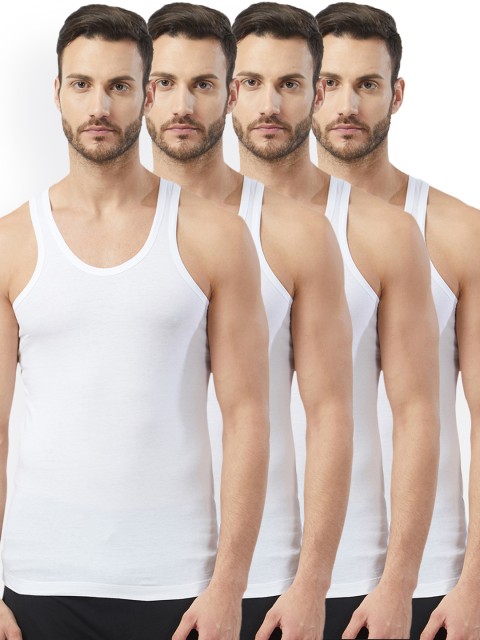 

Fruit of the Loom Men Pack of 4 Innerwear Vests MVT01-4P-C1, White