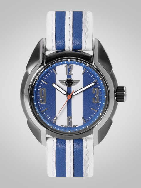 

MINI Men Blue & White Colourblocked Swiss Analogue Watch MINI80