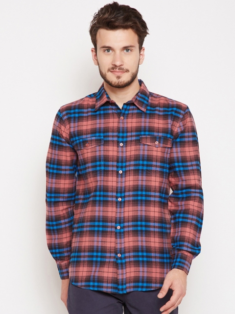 

Oxolloxo Men Multicoloured Comfort Regular Fit Checked Casual Shirt, Multi