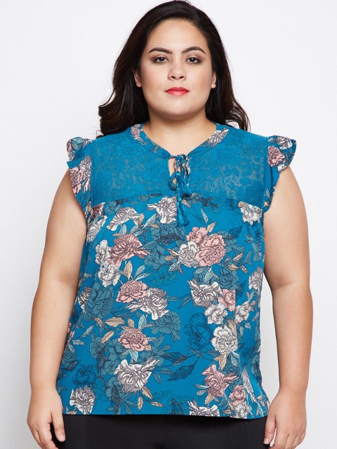 

Oxolloxo Women Blue Printed Top