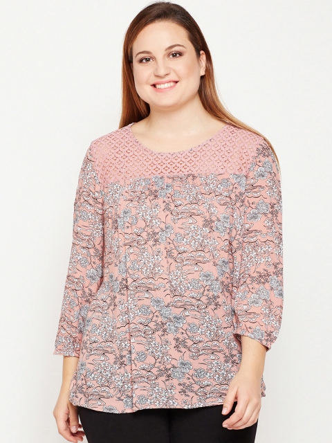 

Oxolloxo Women Pink Printed A-Line Top
