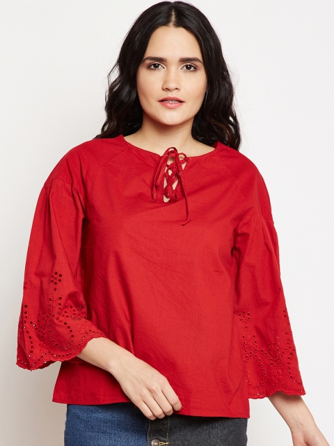 

Oxolloxo Women Red Solid Top