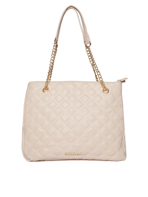 

Caprese Cream-Coloured Quilted Shoulder Bag