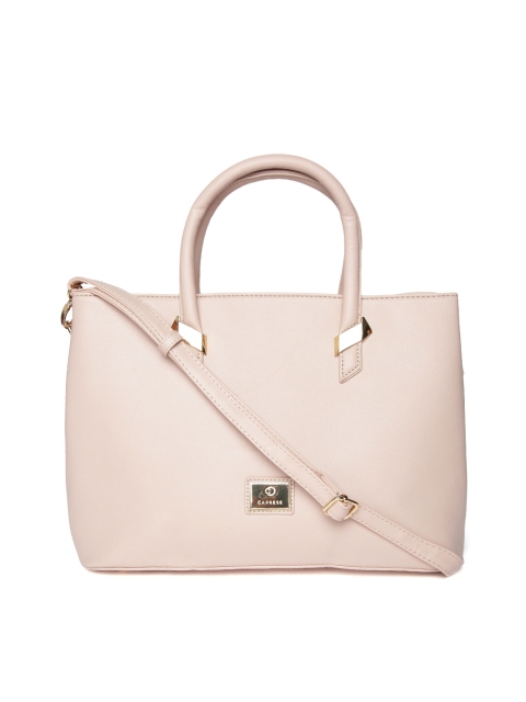 

Caprese Peach-Coloured Solid Handheld Bag