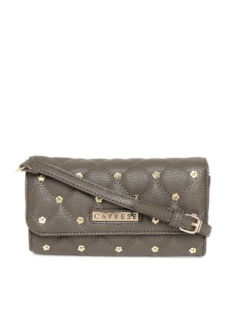 

Caprese Charcoal Grey Quilted Purse Clutch