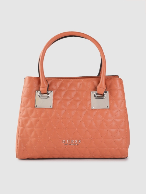 

GUESS Rust Orange Quilted Handheld Bag