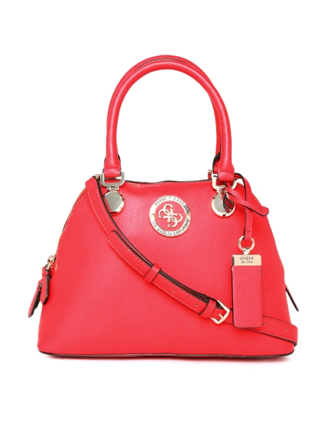 

GUESS Red Solid Handheld Bag