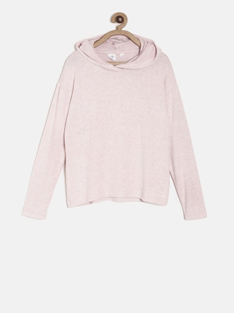 

GAP Girls' Pink Softspun Long Sleeve Hoodie Sweatshirt