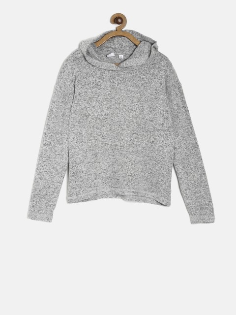 

GAP Girls' Grey Softspun Long Sleeve Hoodie Sweatshirt
