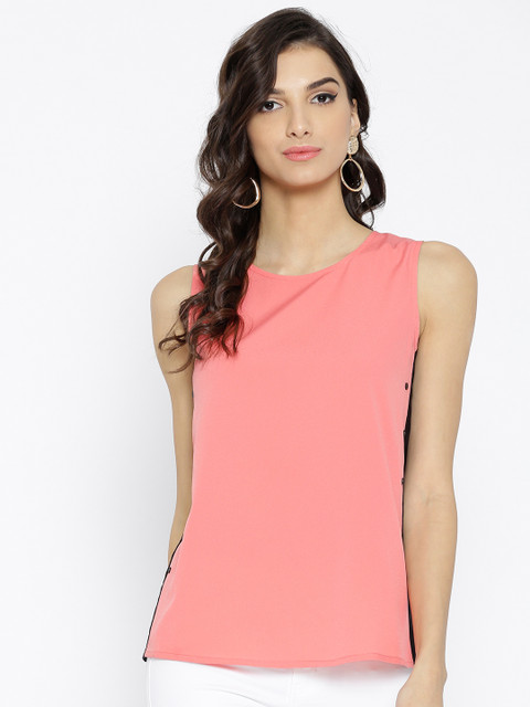 

StalkBuyLove Women Coral Pink Solid Top