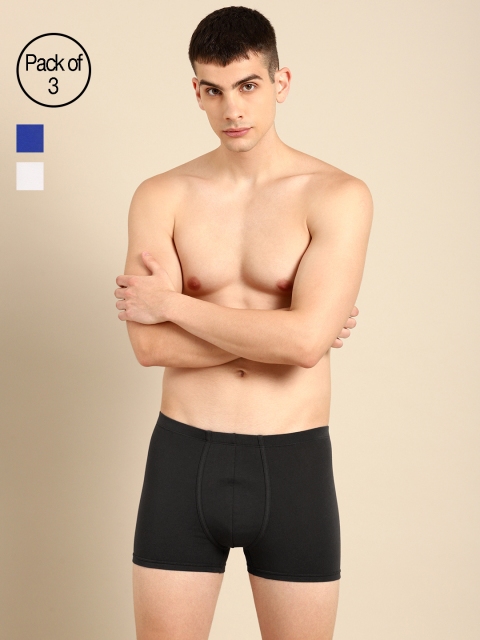 

ether Men Pack of 3 Premium Ultrasoft Cotton Trunks ETHR-TRNK-PK3-001D, White
