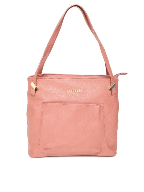

Caprese Pink Solid Shoulder Bag