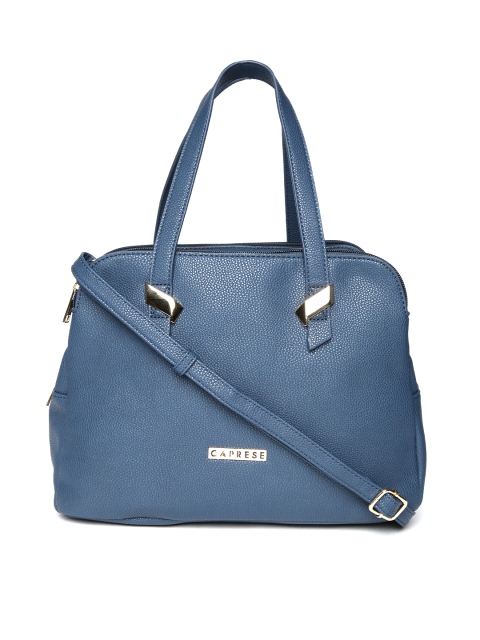 

Caprese Navy Blue Solid Handheld Bag