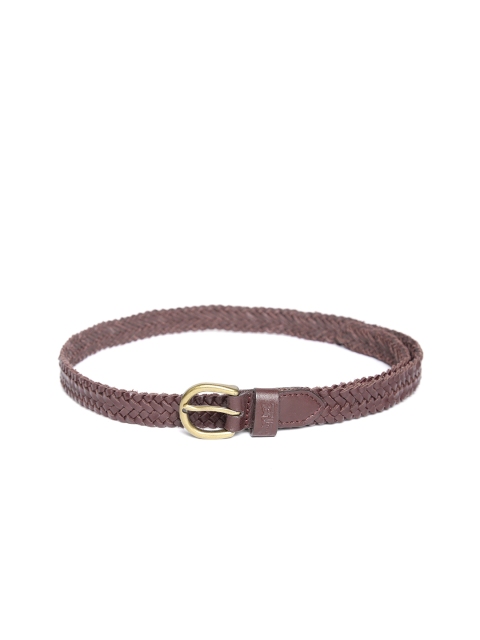 

Levis Women Burgundy Leather Braided Belt