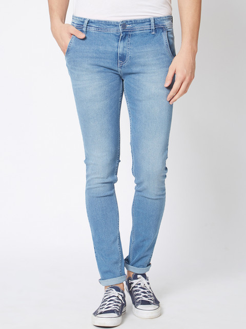 

Road Rockers Men Blue Skinny Fit Low-Rise Clean Look Stretchable Jeans