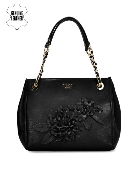 

Eske Black Embellished Leather Shoulder Bag