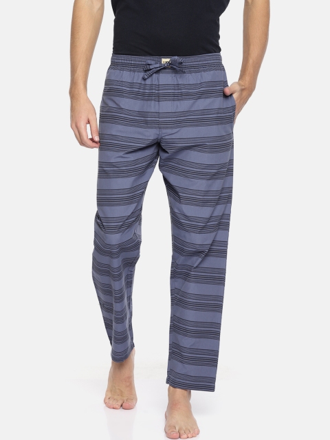 

Urban Dog Men Blue Striped Pyjamas UDPYJ25