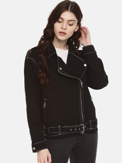 

FOREVER 21 Women Black Solid Tailored Jacket