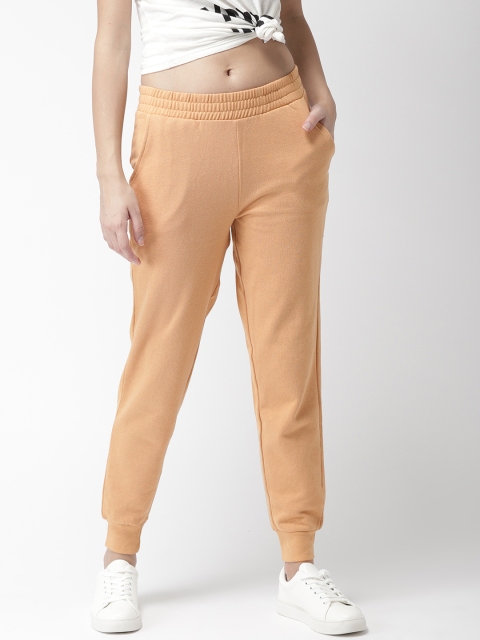 

FOREVER 21 Women Camel Brown Solid Joggers