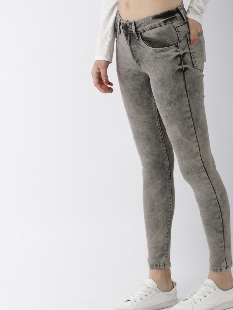 

Mast & Harbour Women Grey Skinny Fit Mid-Rise Clean Look Stretchable Jeans