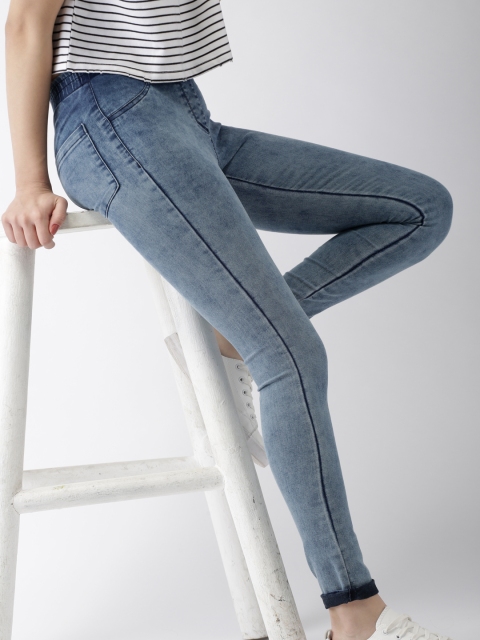 

Mast & Harbour Women Blue Super Skinny Fit Stretchable Denim Jeggings