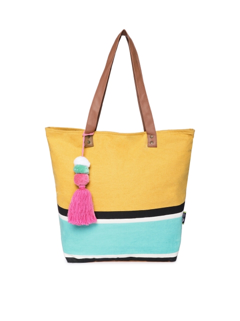 

Kanvas Katha Multicoloured Colourblocked Tote Bag, Multi
